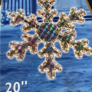 Large 20” rope light snowflake